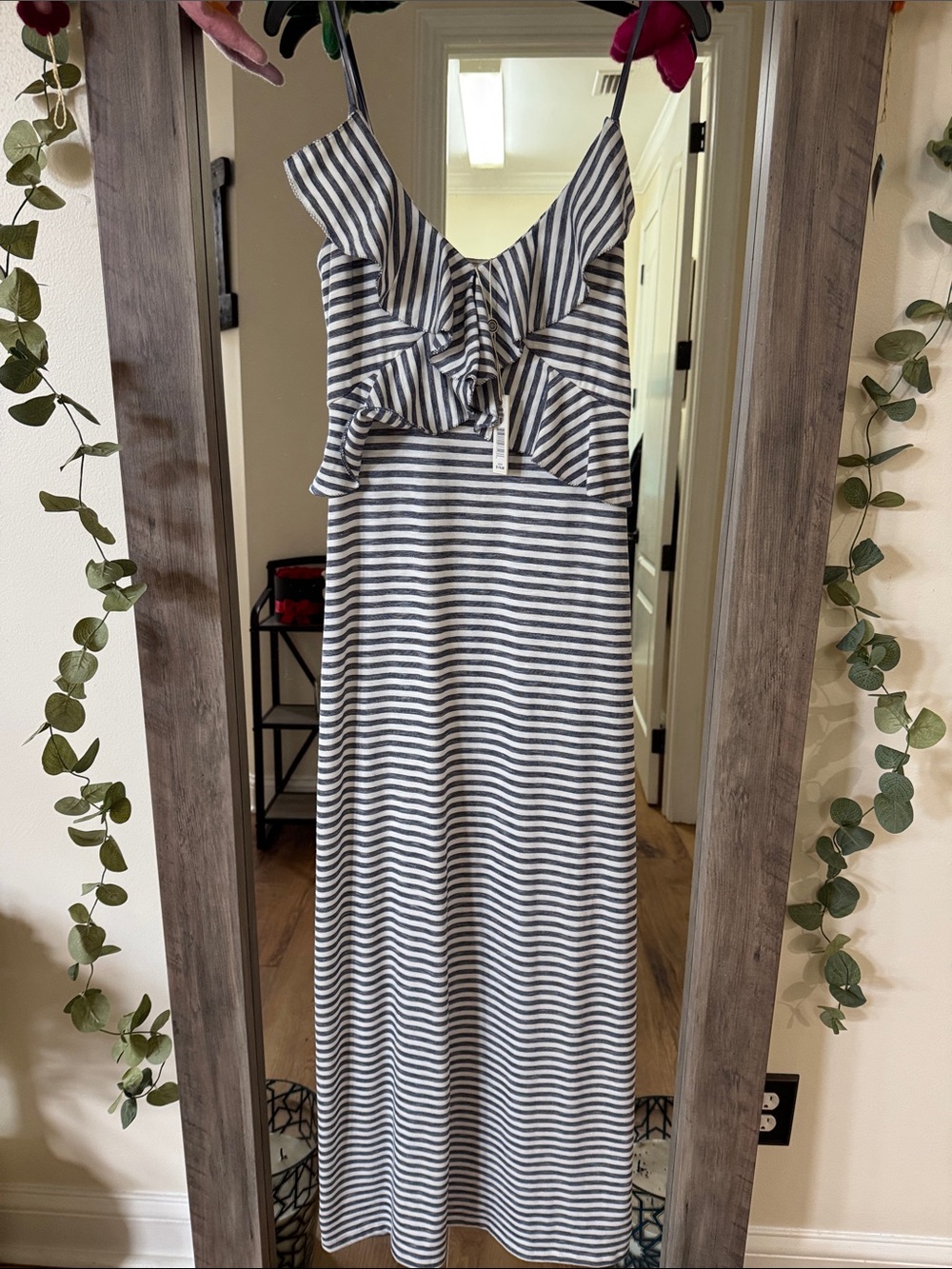 Max Studio Women White Grey Casual Dress Size S
